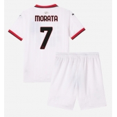 AC Milan Alvaro Morata #7 Uit tenue voor kinderen 2024-25 Korte Mouwen (+ broek)