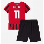 AC Milan Christian Pulisic #11 Thuis tenue voor kinderen 2024-25 Korte Mouwen (+ broek)