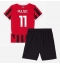 AC Milan Christian Pulisic #11 Thuis tenue voor kinderen 2024-25 Korte Mouwen (+ broek)