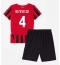 AC Milan Ismael Bennacer #4 Thuis tenue voor kinderen 2024-25 Korte Mouwen (+ broek)