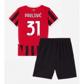 AC Milan Strahinja Pavlovic #31 Thuis tenue voor kinderen 2024-25 Korte Mouwen (+ broek)