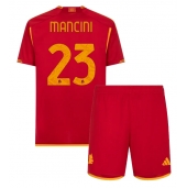 AS Roma Gianluca Mancini #23 Thuis tenue voor kinderen 2023-24 Korte Mouwen (+ broek)