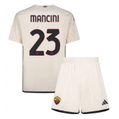 AS Roma Gianluca Mancini #23 Uit tenue voor kinderen 2023-24 Korte Mouwen (+ broek)