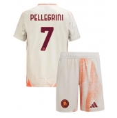 AS Roma Lorenzo Pellegrini #7 Uit tenue voor kinderen 2024-25 Korte Mouwen (+ broek)