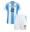 Argentinië Lautaro Martinez #22 Thuis tenue voor kinderen Copa America 2024 Korte Mouwen (+ broek)