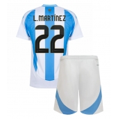 Argentinië Lautaro Martinez #22 Thuis tenue voor kinderen Copa America 2024 Korte Mouwen (+ broek)