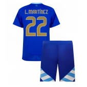 Argentinië Lautaro Martinez #22 Uit tenue voor kinderen Copa America 2024 Korte Mouwen (+ broek)