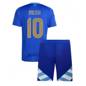 Argentinië Lionel Messi #10 Uit tenue voor kinderen Copa America 2024 Korte Mouwen (+ broek)