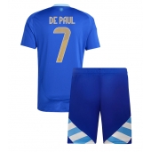 Argentinië Rodrigo De Paul #7 Uit tenue voor kinderen Copa America 2024 Korte Mouwen (+ broek)