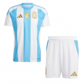 Argentinië Thuis tenue voor kinderen Copa America 2024 Korte Mouwen (+ broek)