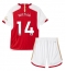 Arsenal Eddie Nketiah #14 Thuis tenue voor kinderen 2023-24 Korte Mouwen (+ broek)