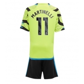 Arsenal Gabriel Martinelli #11 Uit tenue voor kinderen 2023-24 Korte Mouwen (+ broek)