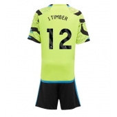 Arsenal Jurrien Timber #12 Uit tenue voor kinderen 2023-24 Korte Mouwen (+ broek)