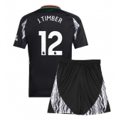 Arsenal Jurrien Timber #12 Uit tenue voor kinderen 2024-25 Korte Mouwen (+ broek)