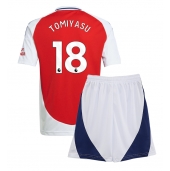 Arsenal Takehiro Tomiyasu #18 Thuis tenue voor kinderen 2024-25 Korte Mouwen (+ broek)