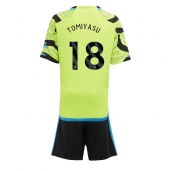 Arsenal Takehiro Tomiyasu #18 Uit tenue voor kinderen 2023-24 Korte Mouwen (+ broek)