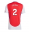 Arsenal William Saliba #2 Thuis tenue 2024-25 Korte Mouwen