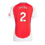 Arsenal William Saliba #2 Thuis tenue voor Dames 2024-25 Korte Mouwen