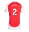 Arsenal William Saliba #2 Thuis tenue voor Dames 2024-25 Korte Mouwen