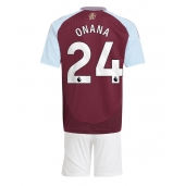 Aston Villa Amadou Onana #24 Thuis tenue voor kinderen 2024-25 Korte Mouwen (+ broek)