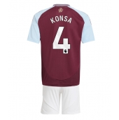 Aston Villa Ezri Konsa #4 Thuis tenue voor kinderen 2024-25 Korte Mouwen (+ broek)