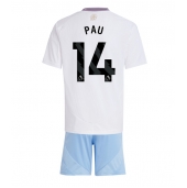 Aston Villa Pau Torres #14 Uit tenue voor kinderen 2024-25 Korte Mouwen (+ broek)