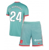 Atletico Madrid Robin Le Normand #24 Uit tenue voor kinderen 2024-25 Korte Mouwen (+ broek)