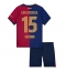 Barcelona Andreas Christensen #15 Thuis tenue voor kinderen 2024-25 Korte Mouwen (+ broek)