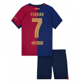 Barcelona Ferran Torres #7 Thuis tenue voor kinderen 2024-25 Korte Mouwen (+ broek)