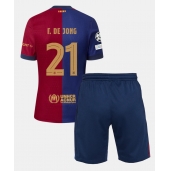 Barcelona Frenkie de Jong #21 Thuis tenue voor kinderen 2024-25 Korte Mouwen (+ broek)