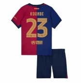 Barcelona Jules Kounde #23 Thuis tenue voor kinderen 2024-25 Korte Mouwen (+ broek)