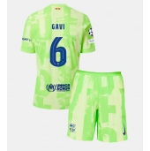 Barcelona Paez Gavi #6 Derde tenue voor kinderen 2024-25 Korte Mouwen (+ broek)