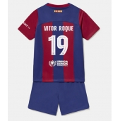 Barcelona Vitor Roque #19 Thuis tenue voor kinderen 2023-24 Korte Mouwen (+ broek)