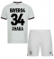 Bayer Leverkusen Granit Xhaka #34 Uit tenue voor kinderen 2023-24 Korte Mouwen (+ broek)