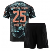 Bayern Munich Thomas Muller #25 Uit tenue voor kinderen 2024-25 Korte Mouwen (+ broek)