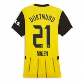 Borussia Dortmund Donyell Malen #21 Thuis tenue voor Dames 2024-25 Korte Mouwen