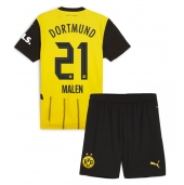 Borussia Dortmund Donyell Malen #21 Thuis tenue voor kinderen 2024-25 Korte Mouwen (+ broek)