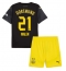 Borussia Dortmund Donyell Malen #21 Uit tenue voor kinderen 2024-25 Korte Mouwen (+ broek)