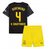 Borussia Dortmund Nico Schlotterbeck #4 Uit tenue voor kinderen 2024-25 Korte Mouwen (+ broek)