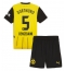 Borussia Dortmund Ramy Bensebaini #5 Thuis tenue voor kinderen 2024-25 Korte Mouwen (+ broek)