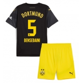 Borussia Dortmund Ramy Bensebaini #5 Uit tenue voor kinderen 2024-25 Korte Mouwen (+ broek)