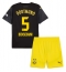 Borussia Dortmund Ramy Bensebaini #5 Uit tenue voor kinderen 2024-25 Korte Mouwen (+ broek)