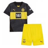 Borussia Dortmund Uit tenue voor kinderen 2024-25 Korte Mouwen (+ broek)