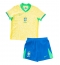 Brazilië Thuis tenue voor kinderen Copa America 2024 Korte Mouwen (+ broek)