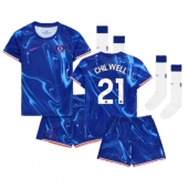 Chelsea Ben Chilwell #21 Thuis tenue voor kinderen 2024-25 Korte Mouwen (+ broek)