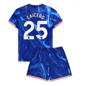 Chelsea Moises Caicedo #25 Thuis tenue voor kinderen 2024-25 Korte Mouwen (+ broek)