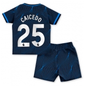 Chelsea Moises Caicedo #25 Uit tenue voor kinderen 2023-24 Korte Mouwen (+ broek)