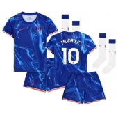 Chelsea Mykhailo Mudryk #10 Thuis tenue voor kinderen 2024-25 Korte Mouwen (+ broek)