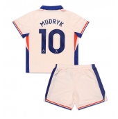 Chelsea Mykhailo Mudryk #10 Uit tenue voor kinderen 2024-25 Korte Mouwen (+ broek)