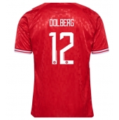 Denemarken Kasper Dolberg #12 Thuis tenue EK 2024 Korte Mouwen